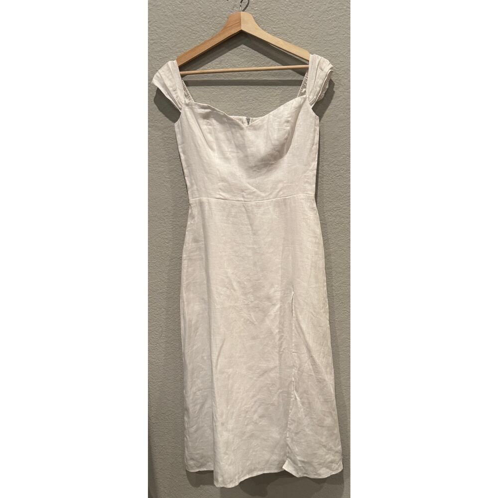 new Reformation Bridgton Linen Midi Dress Size 6